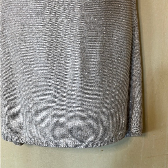 White House Black Market Tan Knit with  Silver Mini Dress size S - Picture 5 of 11